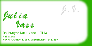 julia vass business card