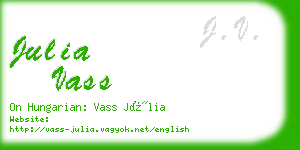 julia vass business card